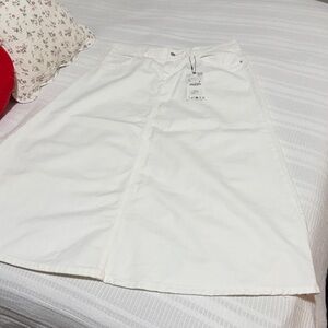 Zara White denim skirt